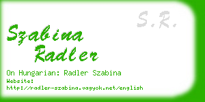 szabina radler business card